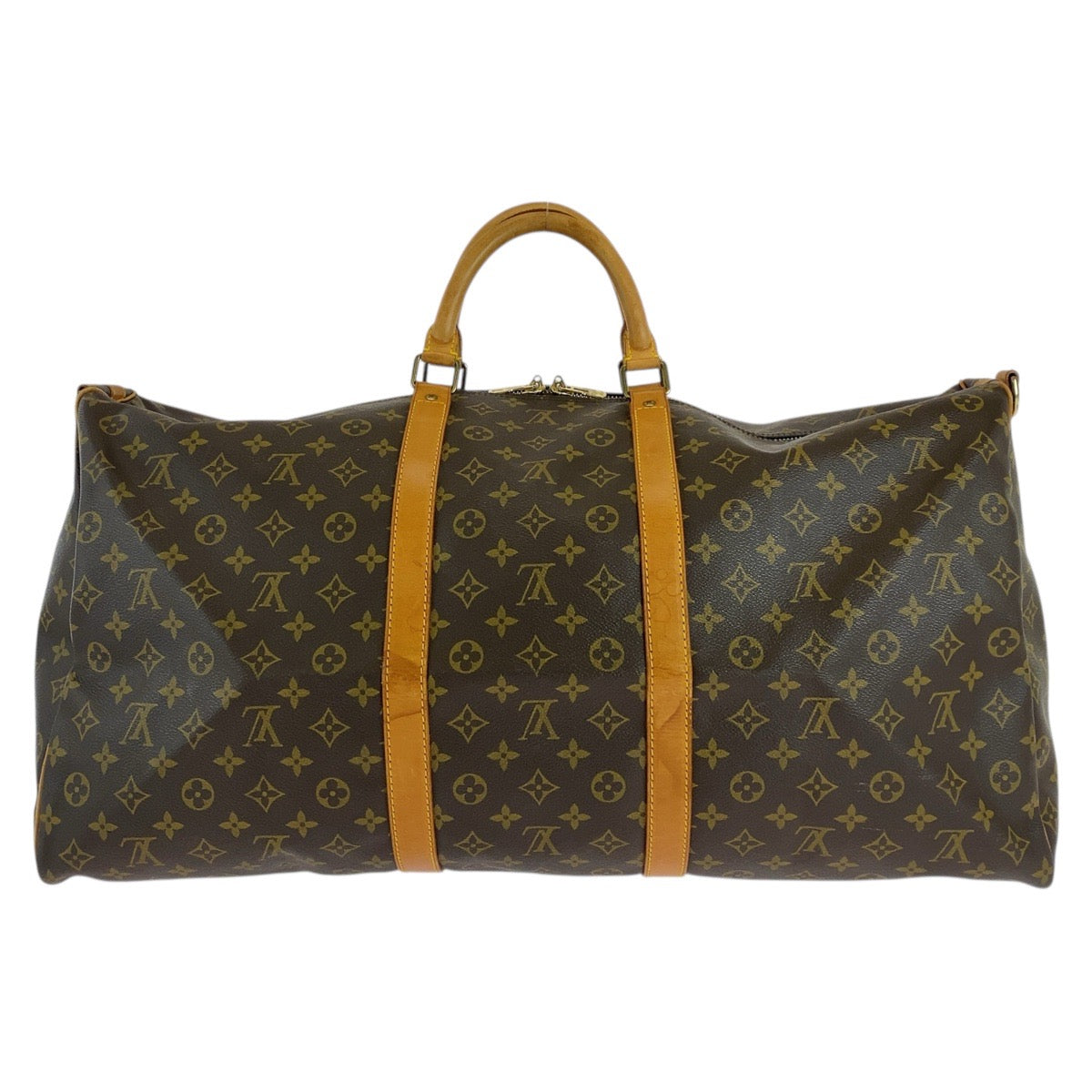 LOUIS VUITTON Boston Duffel bag PVC, Leather Brown Gold Metal Boston Duffel bag Shoulder Bag 2way Monogram Keepall bandouliere60 mens(Unisex)