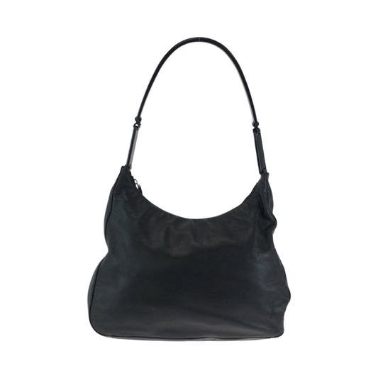 PRADA Shoulder Bag Plastic, Leather Black black Hobo Plastic Handle Shoulder Bag Plat Stick handle logo Women