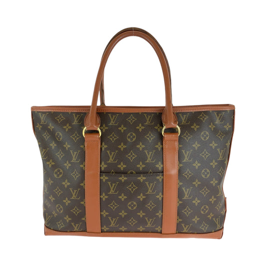 LOUIS VUITTON Tote Bag PVC Brown Gold Metal Tote Bag Shoulder Bag Monogram Weekend PM mens(Unisex)