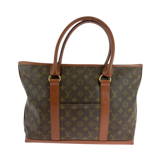 LOUIS VUITTON Tote Bag PVC Brown Gold Metal Tote Bag Shoulder Bag Monogram Sack Weekend PM mens