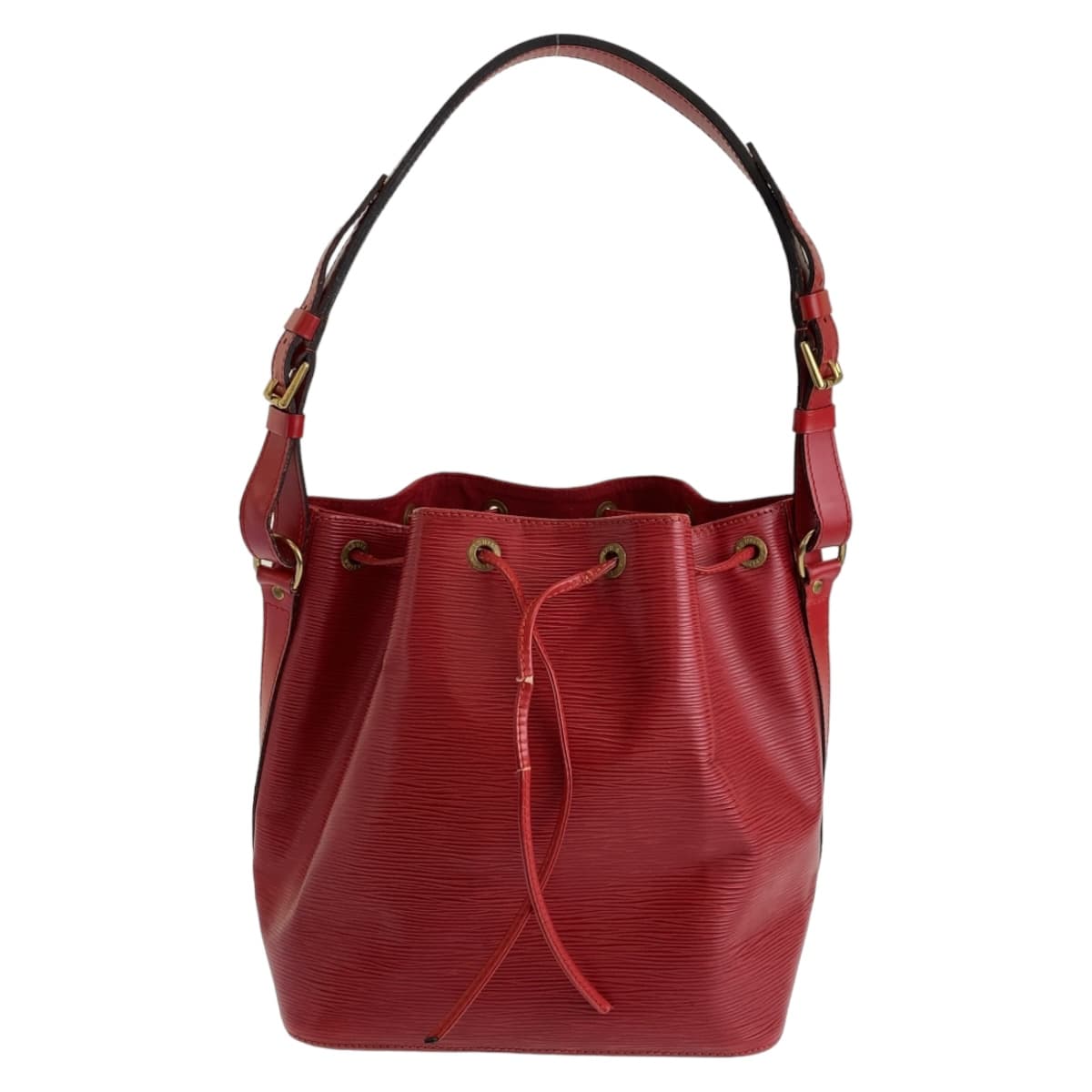 LOUIS VUITTON Shoulder Bag Epi Leather Red Gold Metal Drawstring bag Shoulder Bag Epi Petit Noe Women