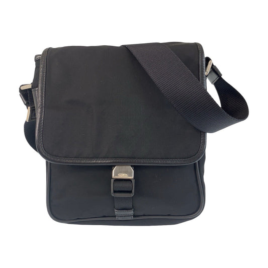 PRADA Shoulder Bag Nylon Black SilverMetal Shoulder Bag Messenger bag Test Triangle With logo Women(Unisex)