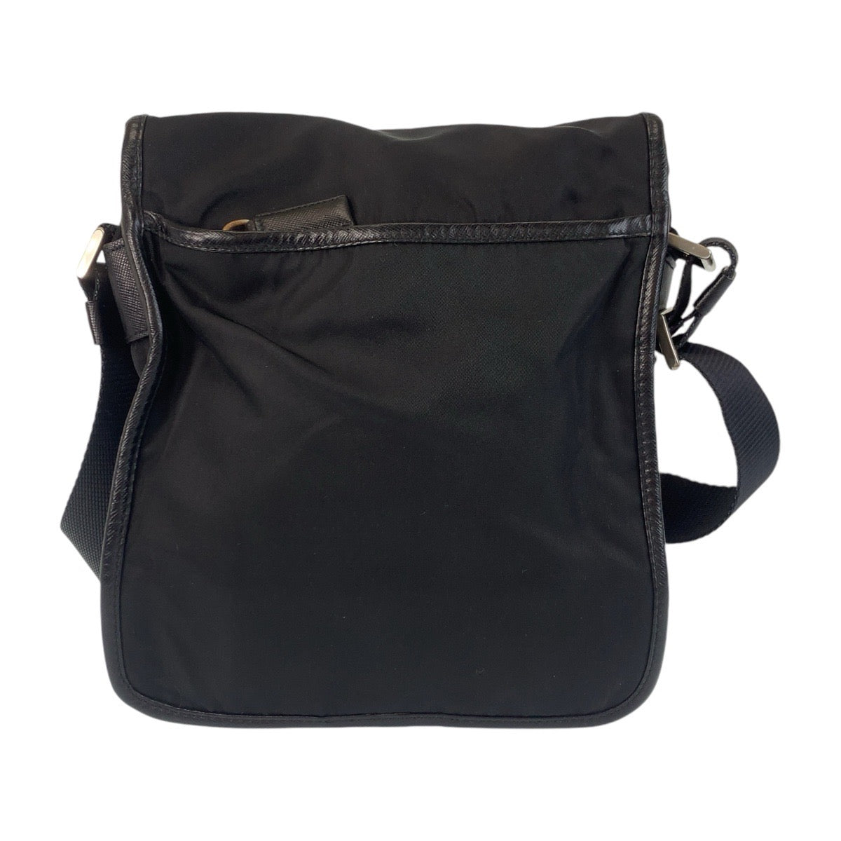 PRADA Shoulder Bag Nylon Black SilverMetal Shoulder Bag Messenger bag Test Triangle With logo Women(Unisex)