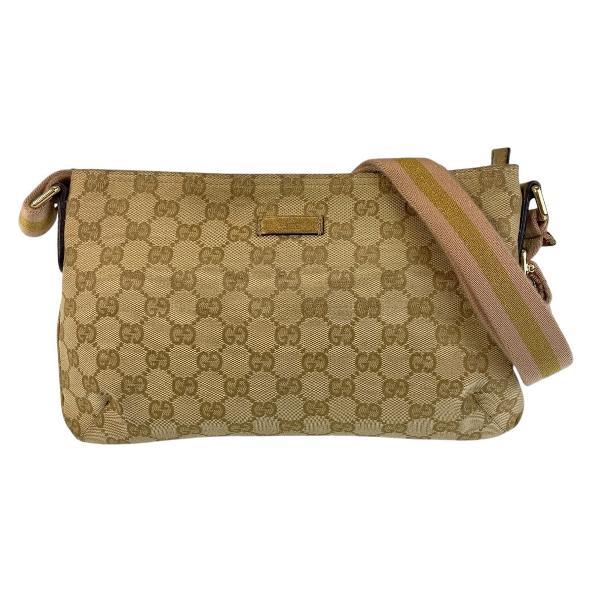 GUCCI Shoulder Bag 410766 GG canvas Beige Pink Gold Metal Shoulder Bag Messenger bag Sherry line Women