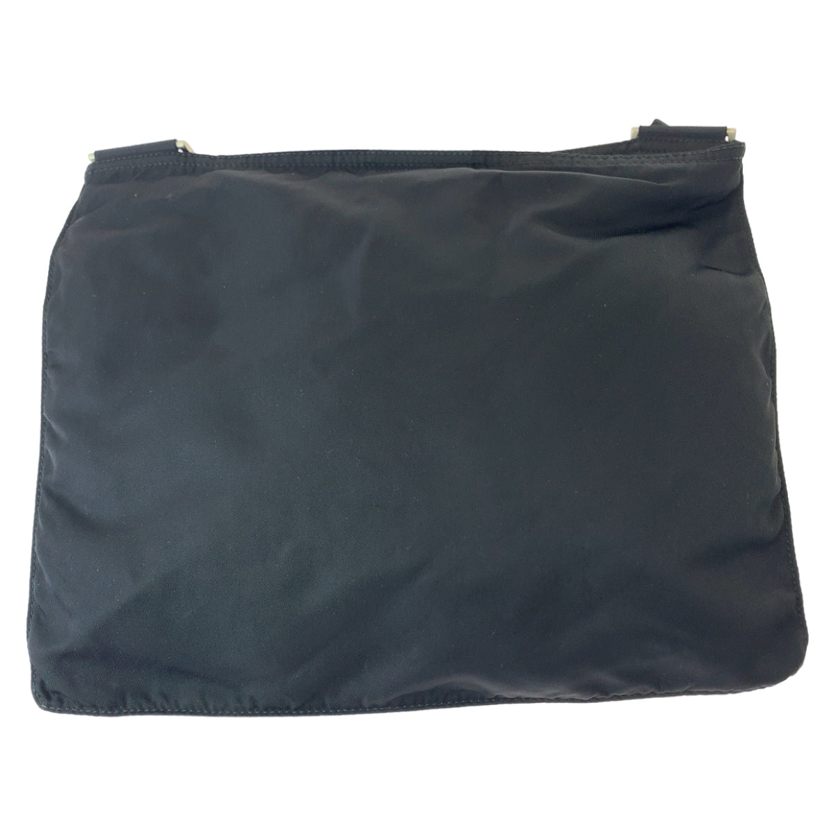 PRADA Shoulder Bag VA0053 Nylon Black Silver Metal Shoulder Bag pochette Test Triangle With logo Women
