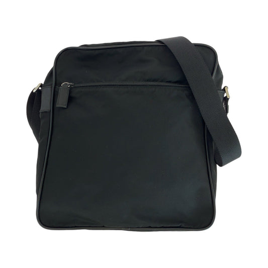 PRADA Shoulder Bag Nylon, Leather Black SilverMetal Shoulder Bag Pochette Unisex Test Triangle With logo Women