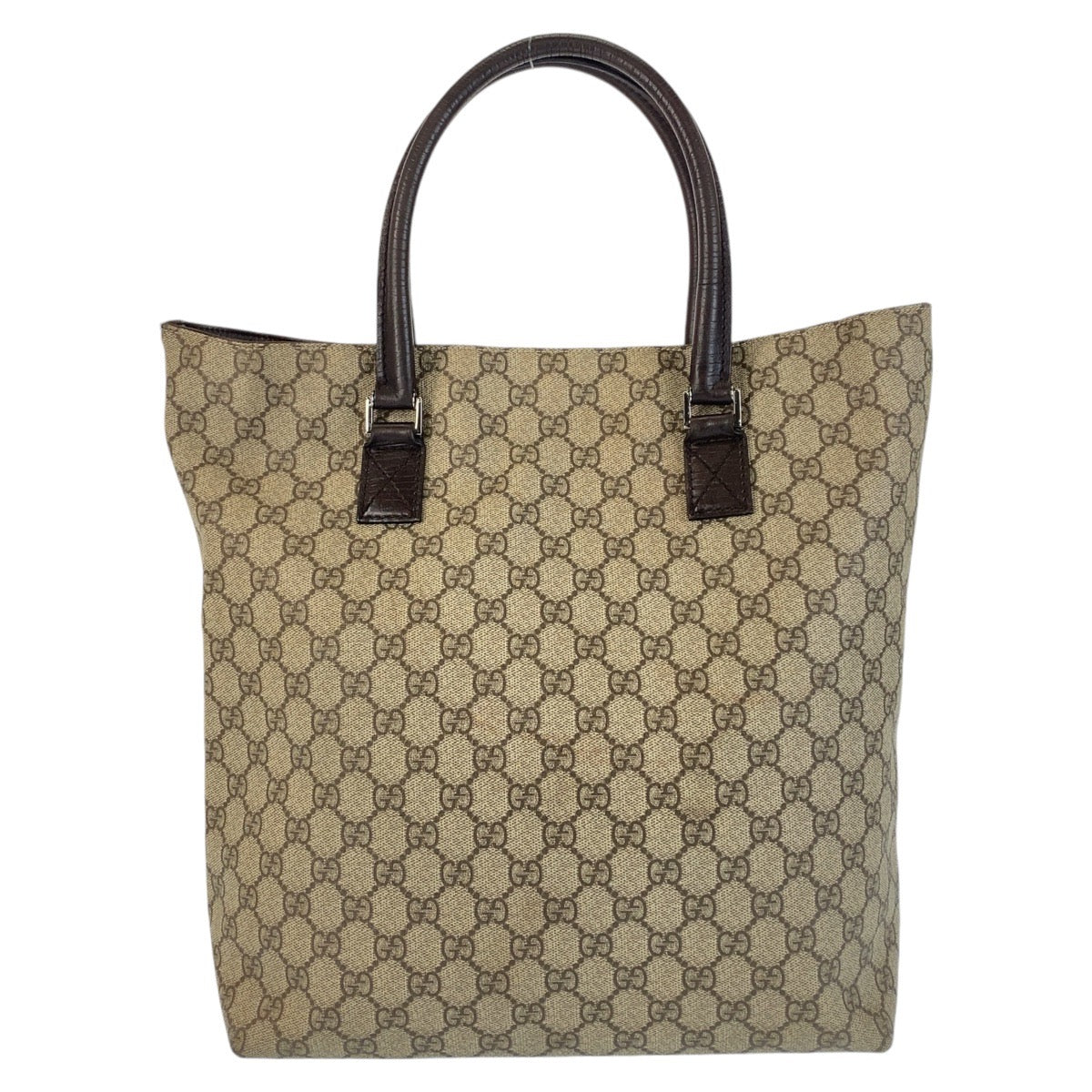 GUCCI Tote Bag 131220 GG Supreme canvas, leather Brown Tote Bag Women