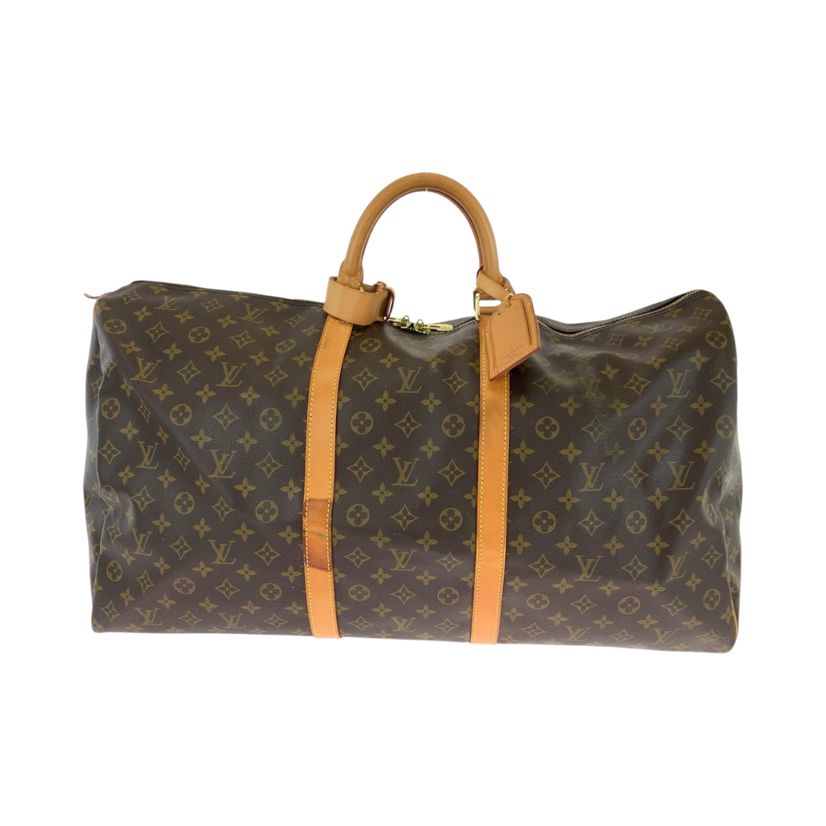 LOUIS VUITTON Boston Duffel bag PVC Brown Gold Metal Boston Duffel bag Handbag Monogram Keepall 60 Women