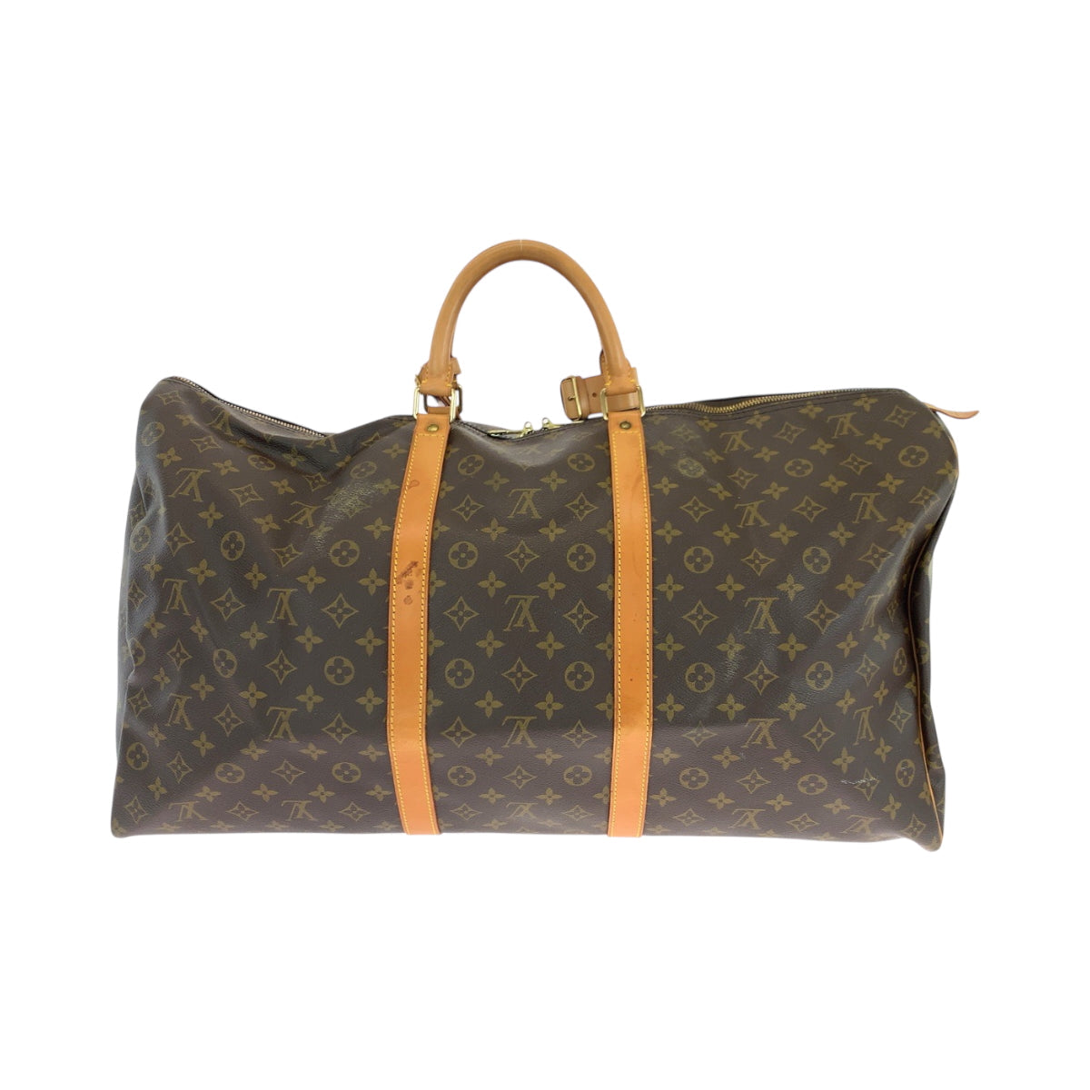 LOUIS VUITTON Boston Duffel bag PVC Brown Gold Metal Boston Duffel bag Handbag Monogram Keepall 60 Women