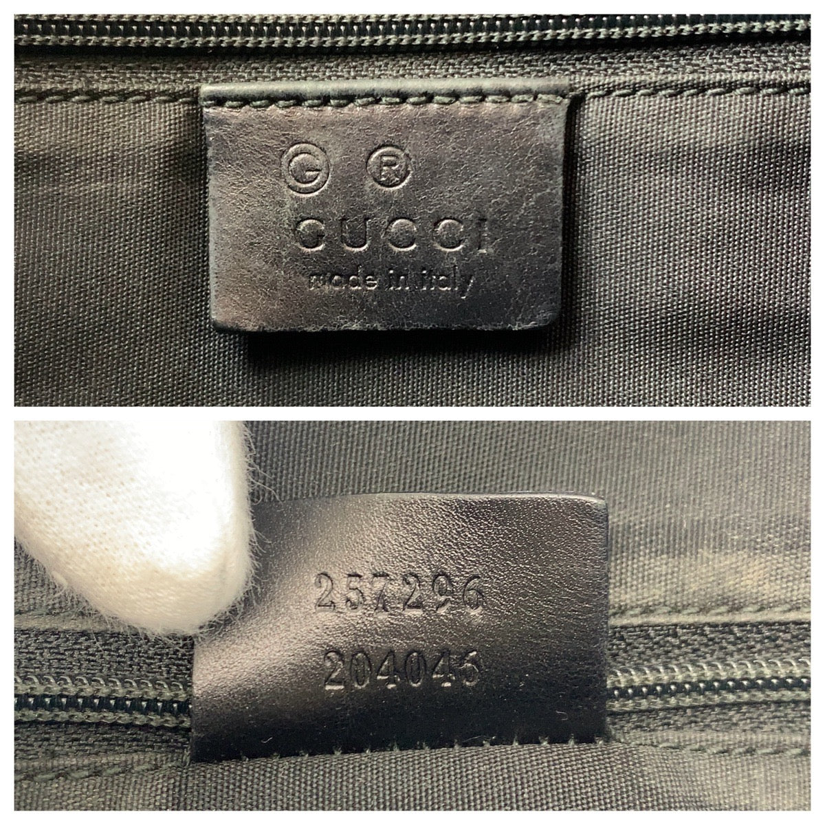 GUCCI Shoulder Bag 257296 Canvas, Leather black Women
