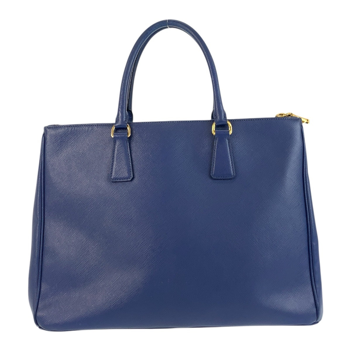 PRADA Handbag BN1786 leather Blue GoldMetal Handbag Tote Bag Safiano Galleria TriangleWith logo Women