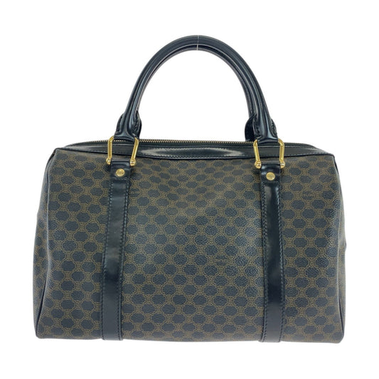 CELINE Handbag DM00/1 PVC Brown Black Gold Metal Handbag Boston Duffel bag Macadam Women