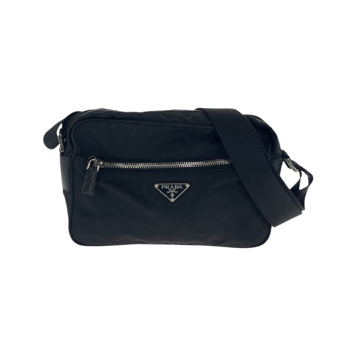 Prada Tessuto Nylon/Leather Shoulder Bag