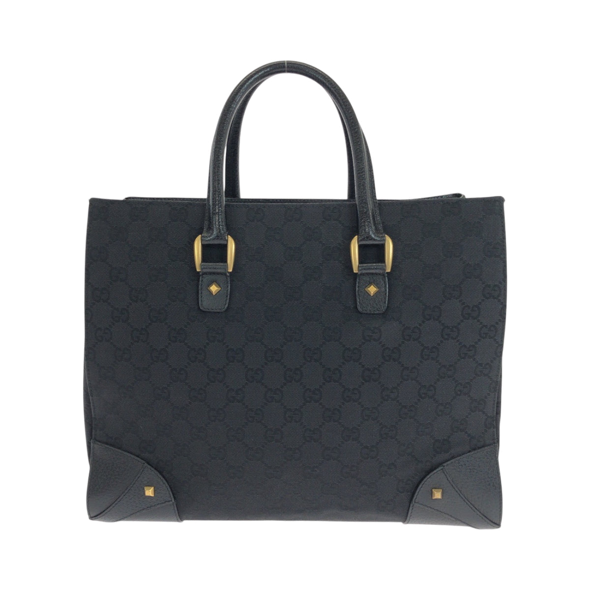 GUCCI Tote Bag 120897 GG canvas Black GoldMetal Tote Bag Shoulder Bag Women