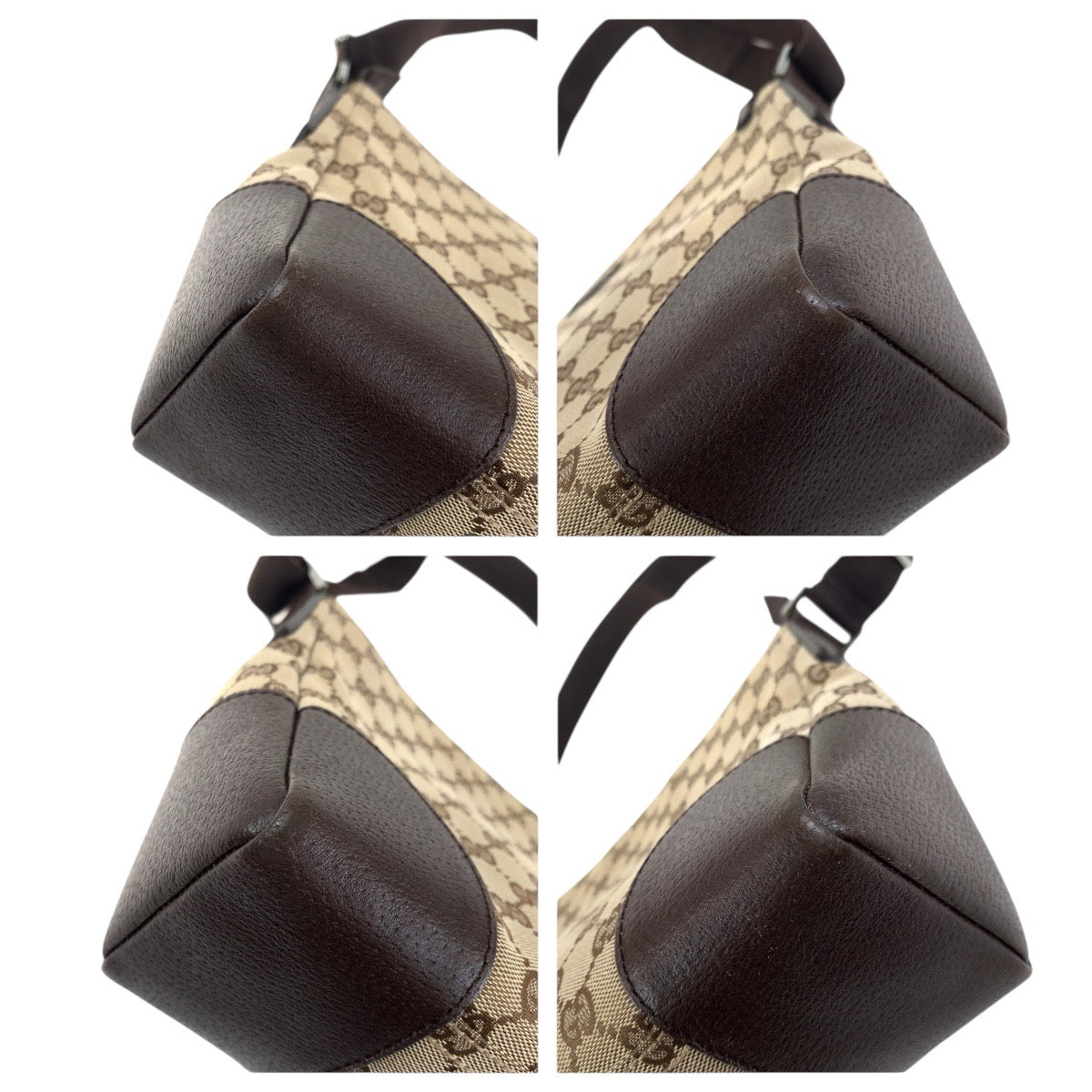 GUCCI Shoulder Bag 114273 GG canvas, leather Brown Silver Metal Shoulder Bag pochette Women
