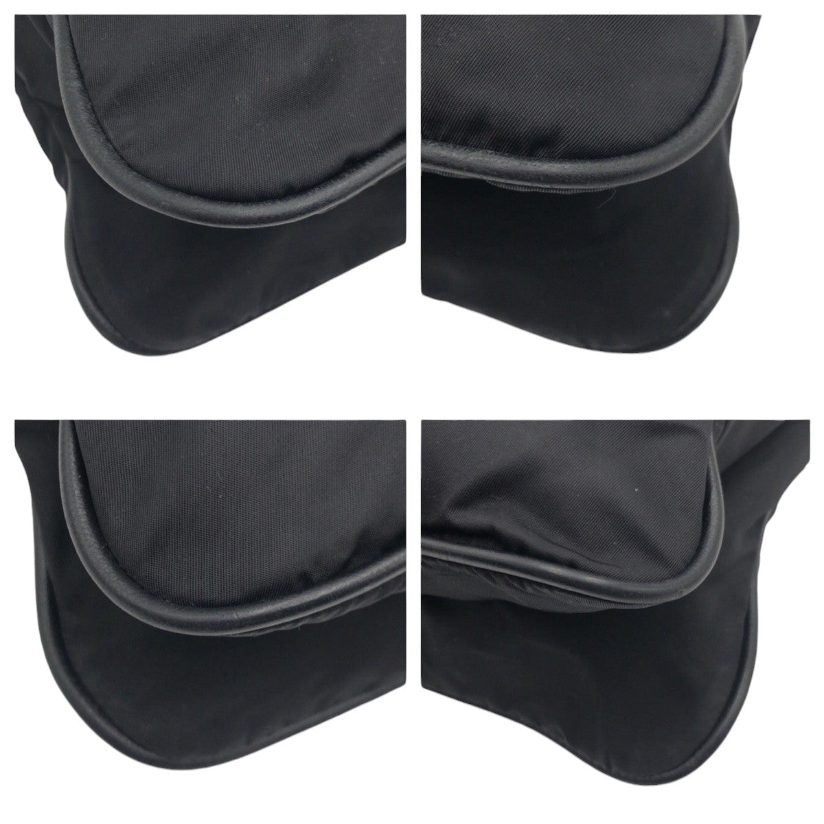 PRADA Shoulder Bag Nylon Black SilverMetal Shoulder Bag pochette Test Triangle With logo Women - Style 9