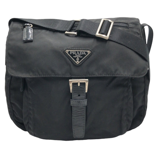 PRADA Shoulder Bag Nylon Black black Shoulder Bag Pochette Unisex Test Triangular logo Women
