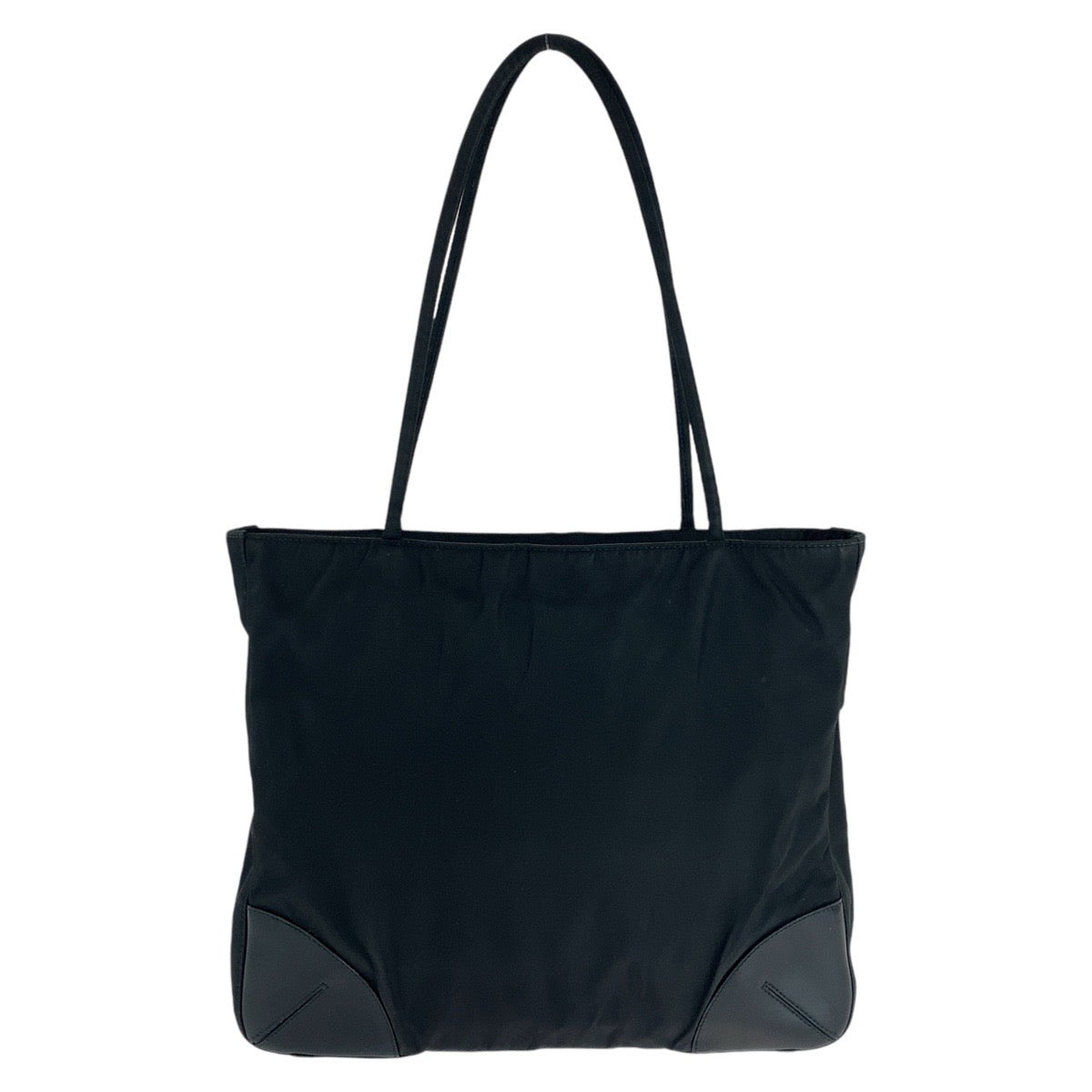 PRADA Tote Bag Nylon Black SilverMetal Tote Bag Shoulder Bag Test Triangle With logo Women - Style 4