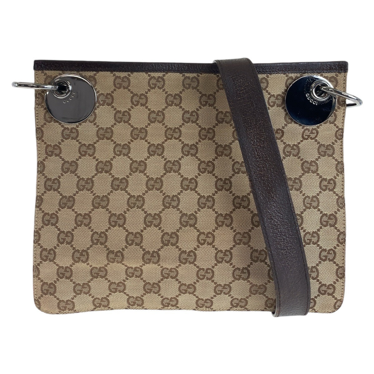 Gucci GG Canvas Leather Shoulder Bag