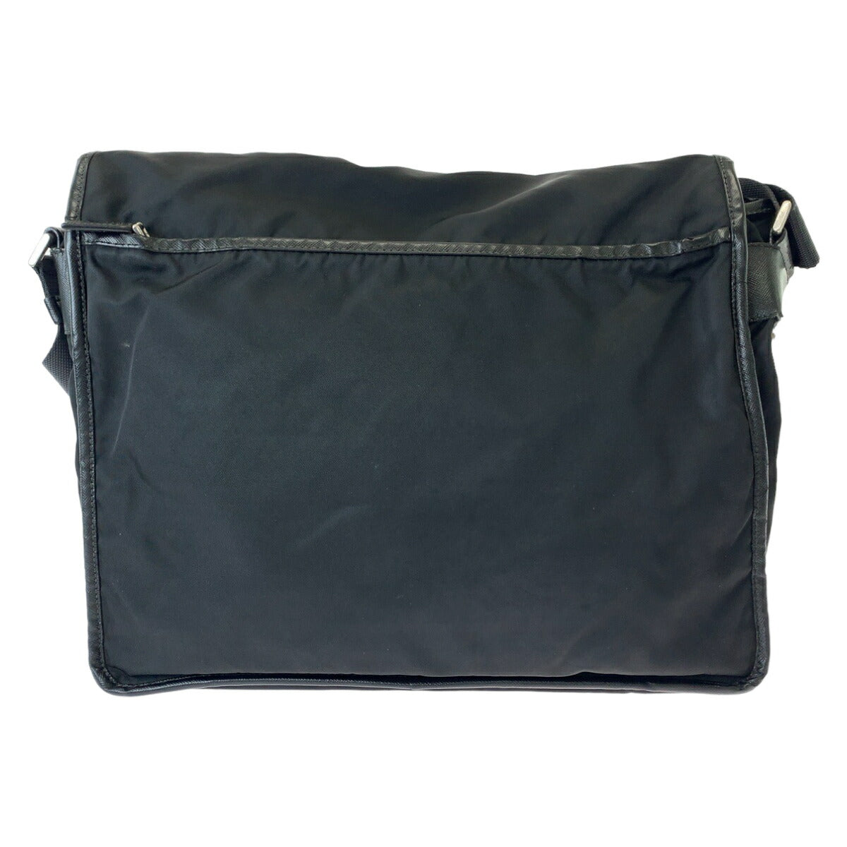 Prada Tessuto Triangle Logo Plate Nylon Shoulder Bag