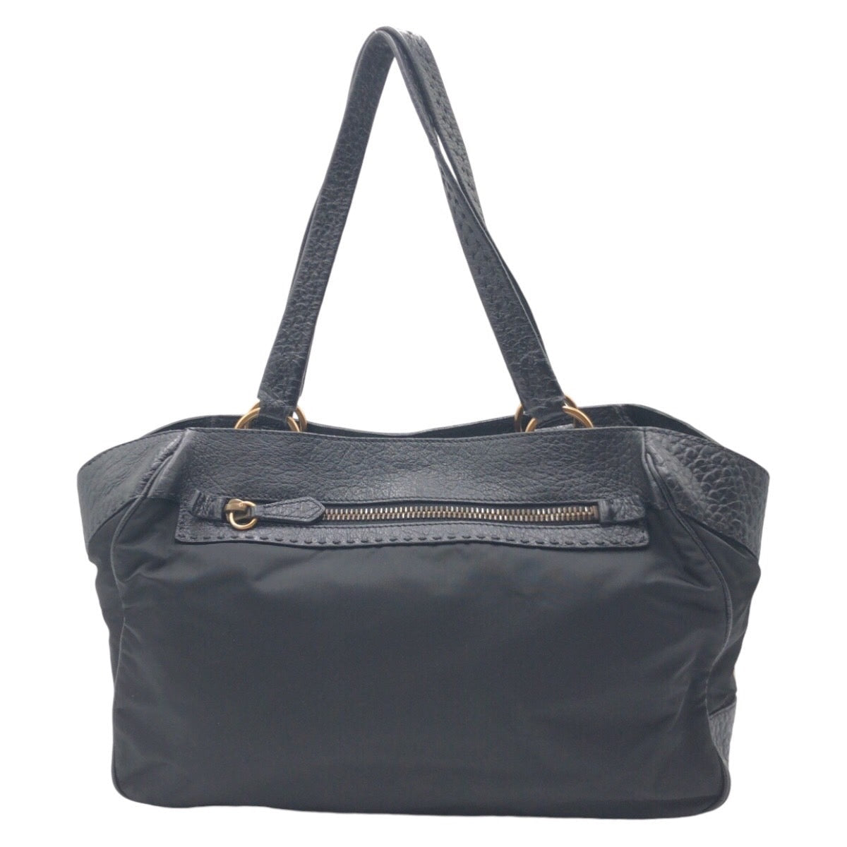 Prada VITELLO DAINO TESSUTO Nylon Leather 2way Bag