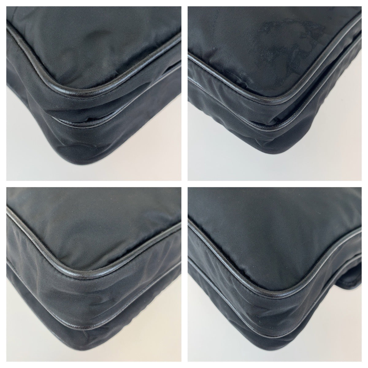PRADA Shoulder Bag Nylon Black Silver Metal Shoulder Bag Messenger bag Triangle With logo Test mens