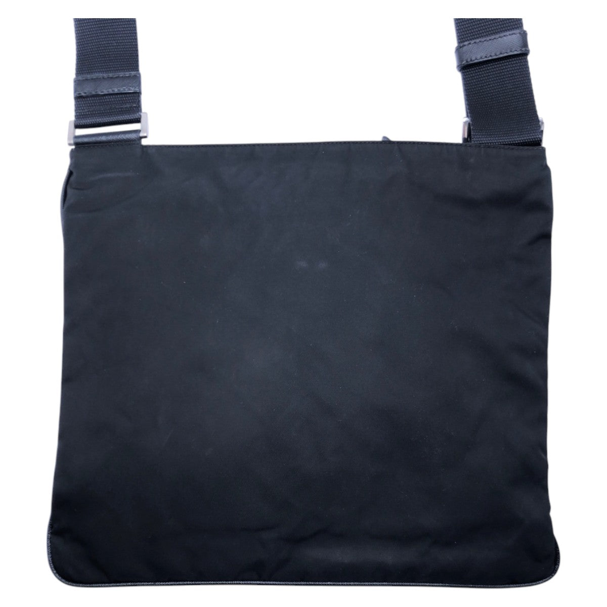 PRADA Shoulder Bag Nylon Black Silver Metal Shoulder Bag pochette Test Triangle With logo Women - Style 2