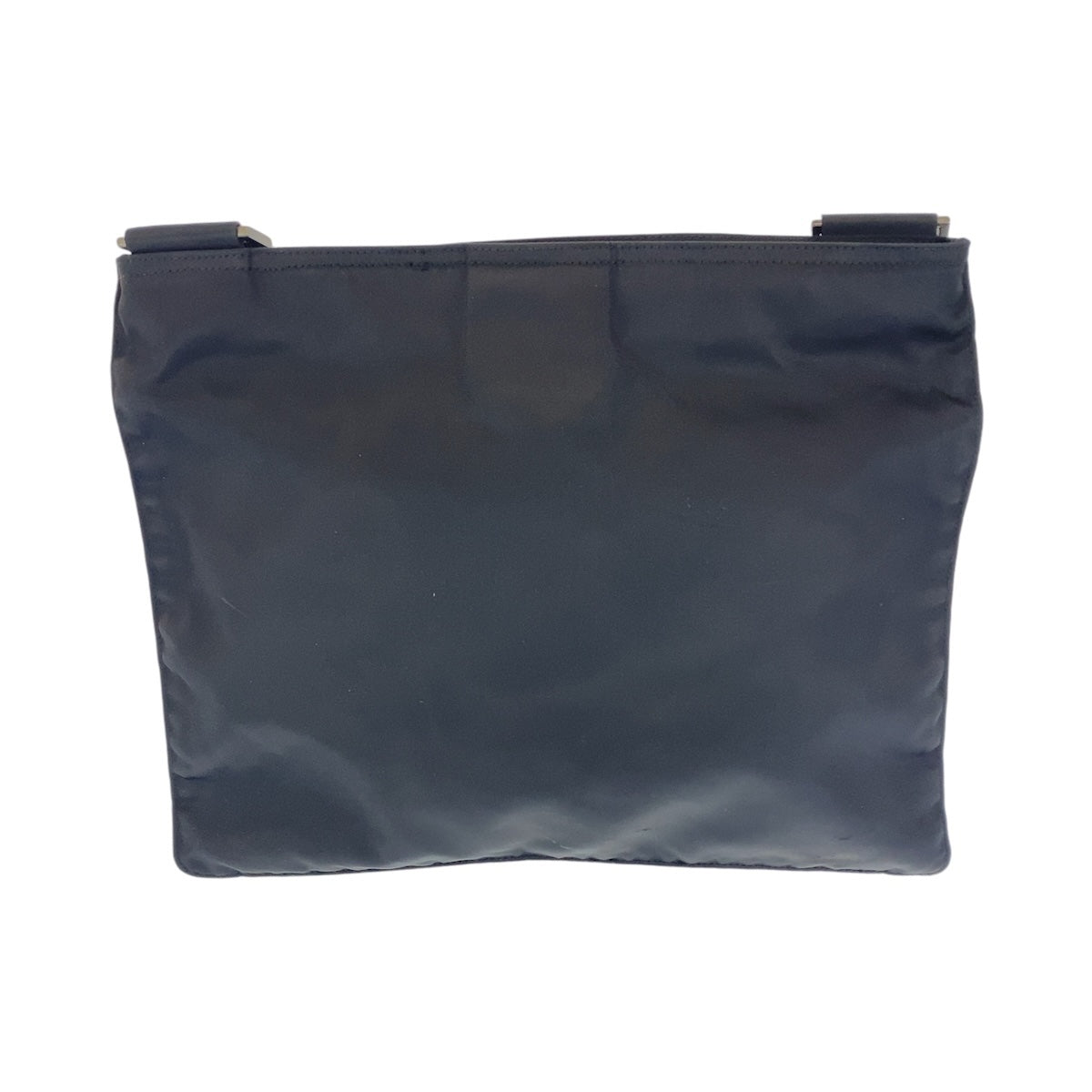 PRADA Shoulder Bag Nylon Black SilverMetal Shoulder Bag pochette Test Triangle With logo Women