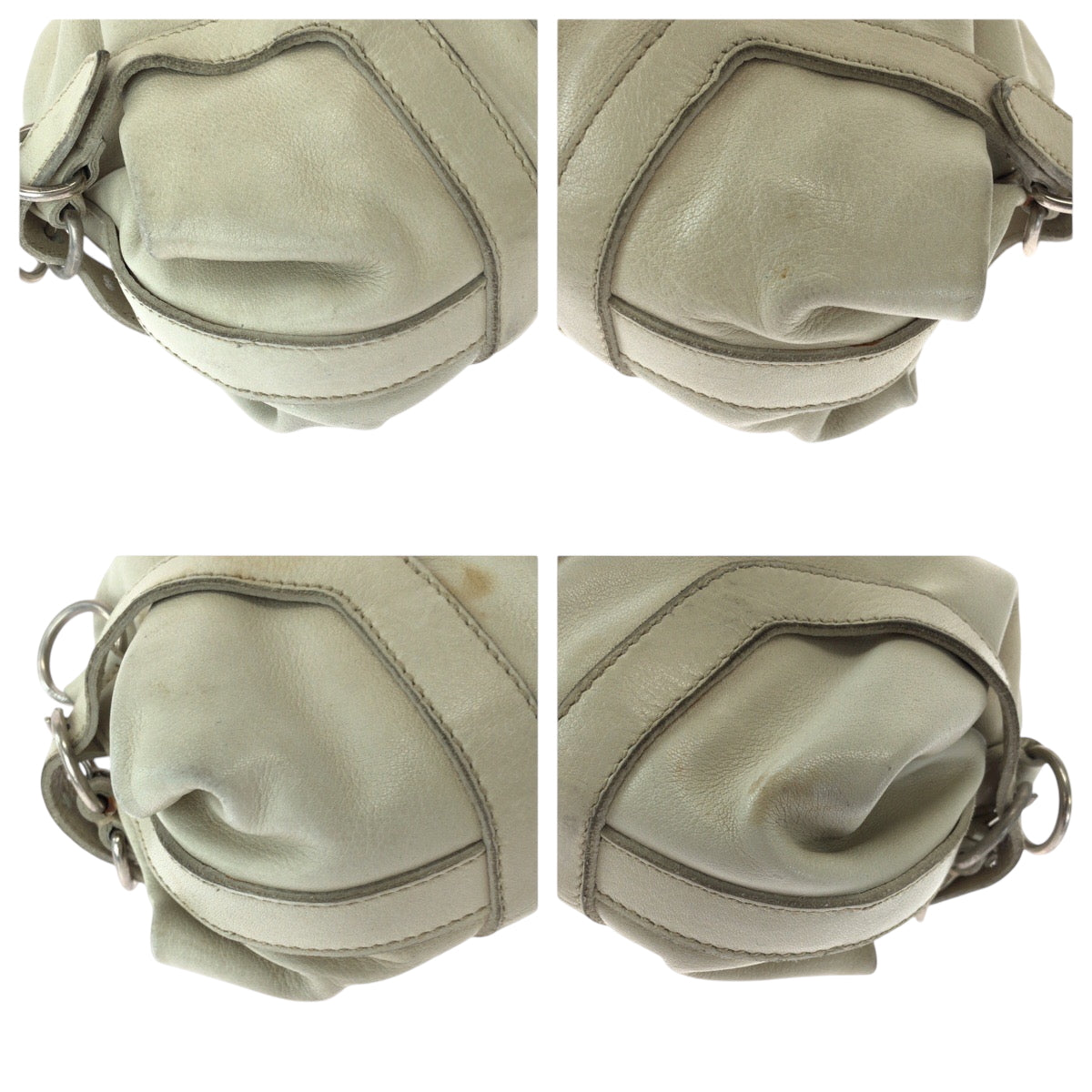 PRADA Handbag leather white Handbag Shoulder Bag Women