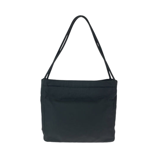PRADA Tote Bag Nylon Black Silver Metal Tote Bag Shoulder Bag Test Triangle With logo Women