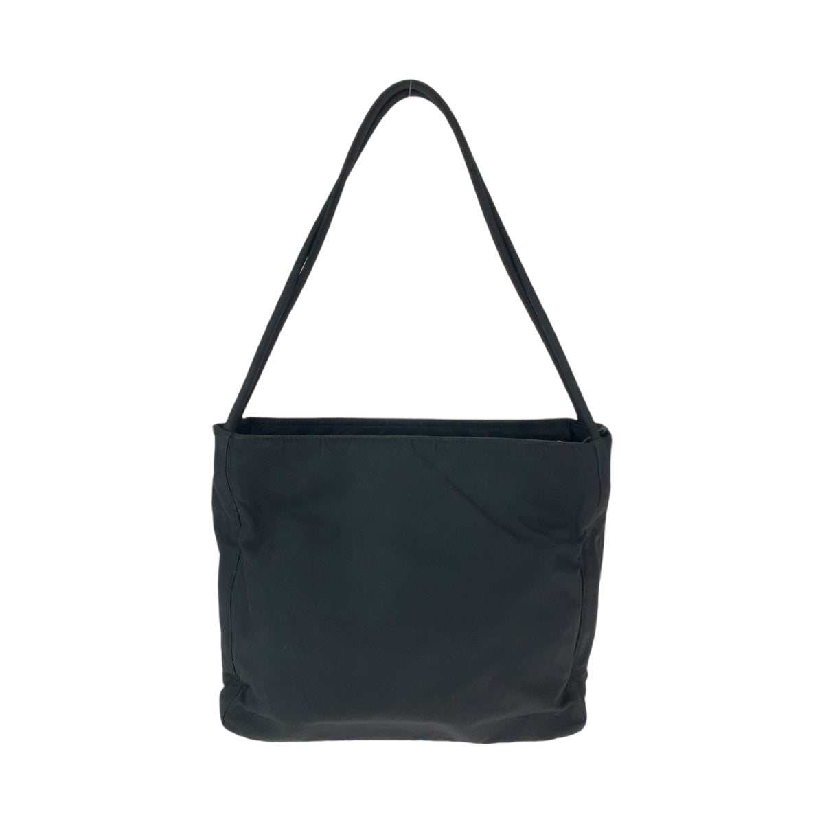 PRADA Tote Bag Nylon Black Silver Metal Tote Bag Shoulder Bag Test Triangle With logo Women - Style 3