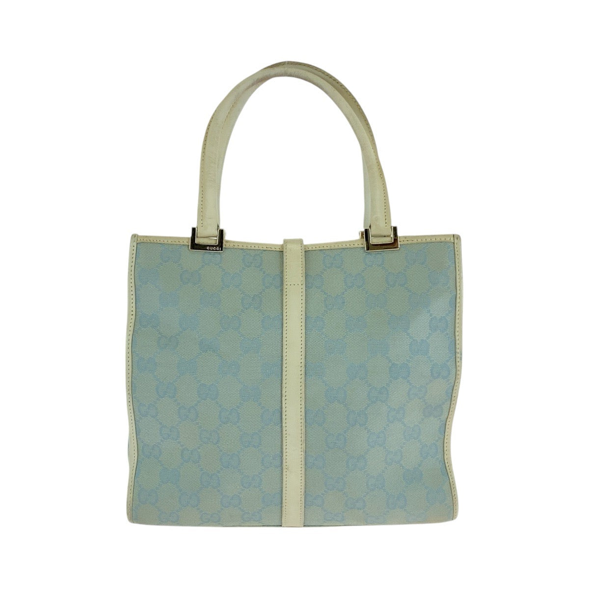 GUCCI Tote Bag 002 5065 GG canvas, leather Light blue Handbag Jackie Women