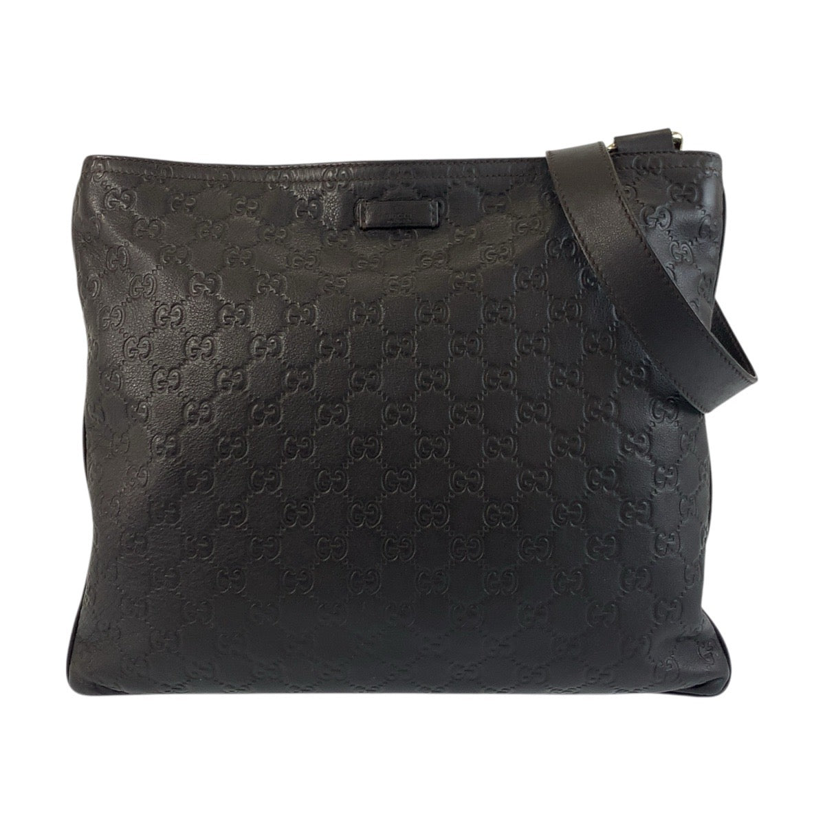 GUCCI Shoulder Bag 201446 leather Brown Gold Metal Shoulder Bag Messenger bag Guccisima mens