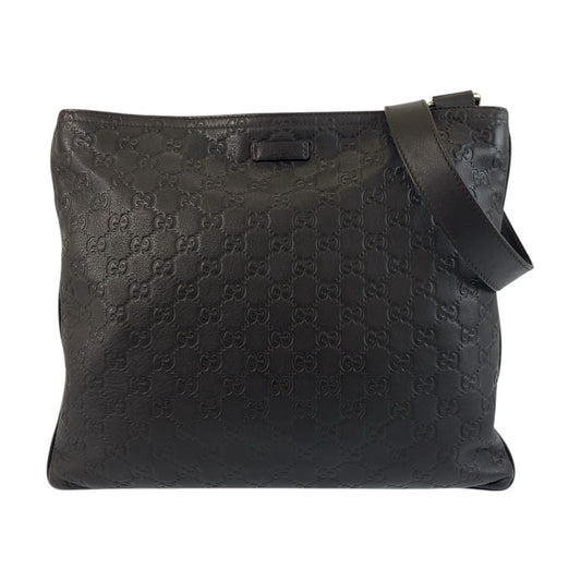 GUCCI Shoulder Bag 201446 leather Brown Gold Metal Shoulder Bag Messenger bag Guccisima mens
