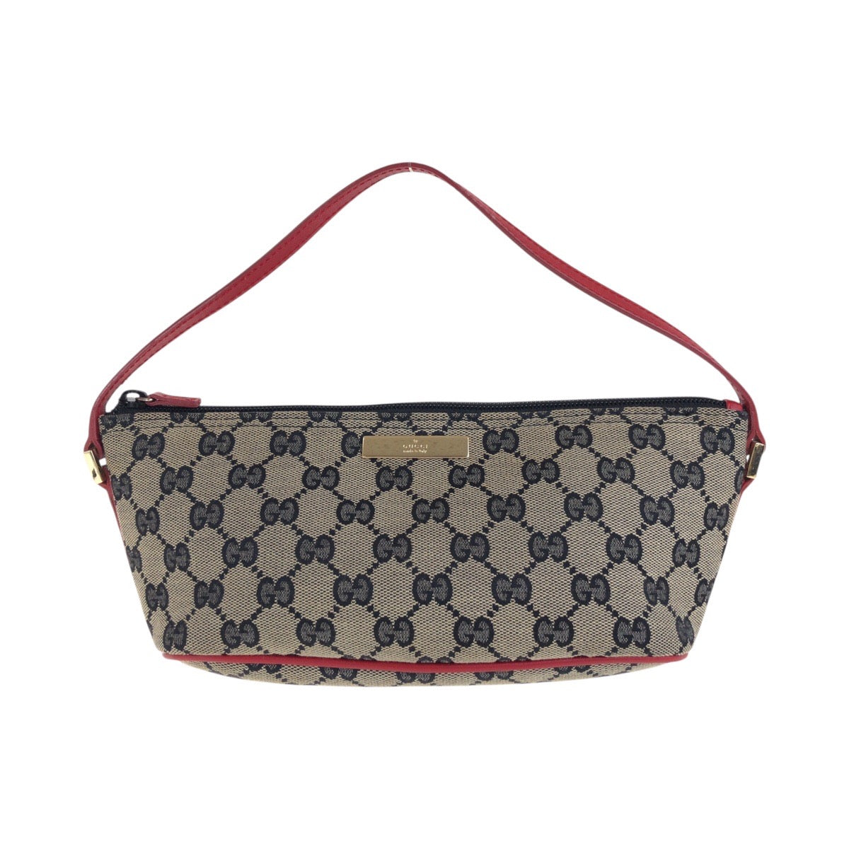 GUCCI Handbag 039 1103 GG canvas, leather Black red Handbag accessory pouch Women