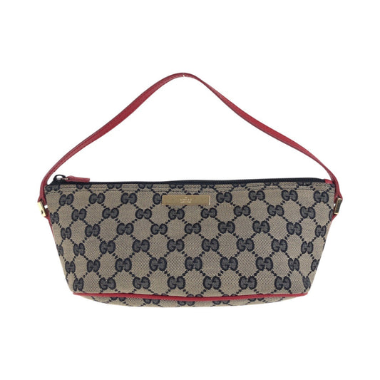 GUCCI Handbag 039 1103 GG canvas, leather Black red Handbag accessory pouch Women