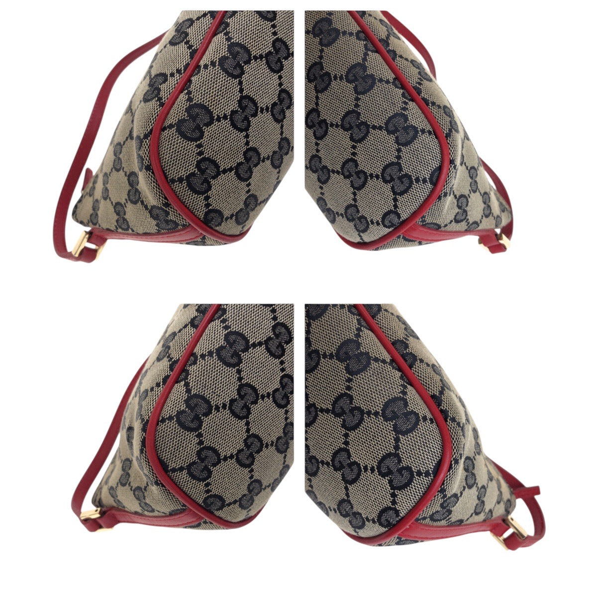 GUCCI Handbag 039 1103 GG canvas, leather Black red Handbag accessory pouch Women