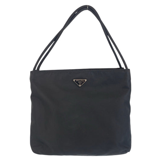 PRADA Tote Bag Nylon black Tote Bag Shoulder Bag Test Triangle With logo Women