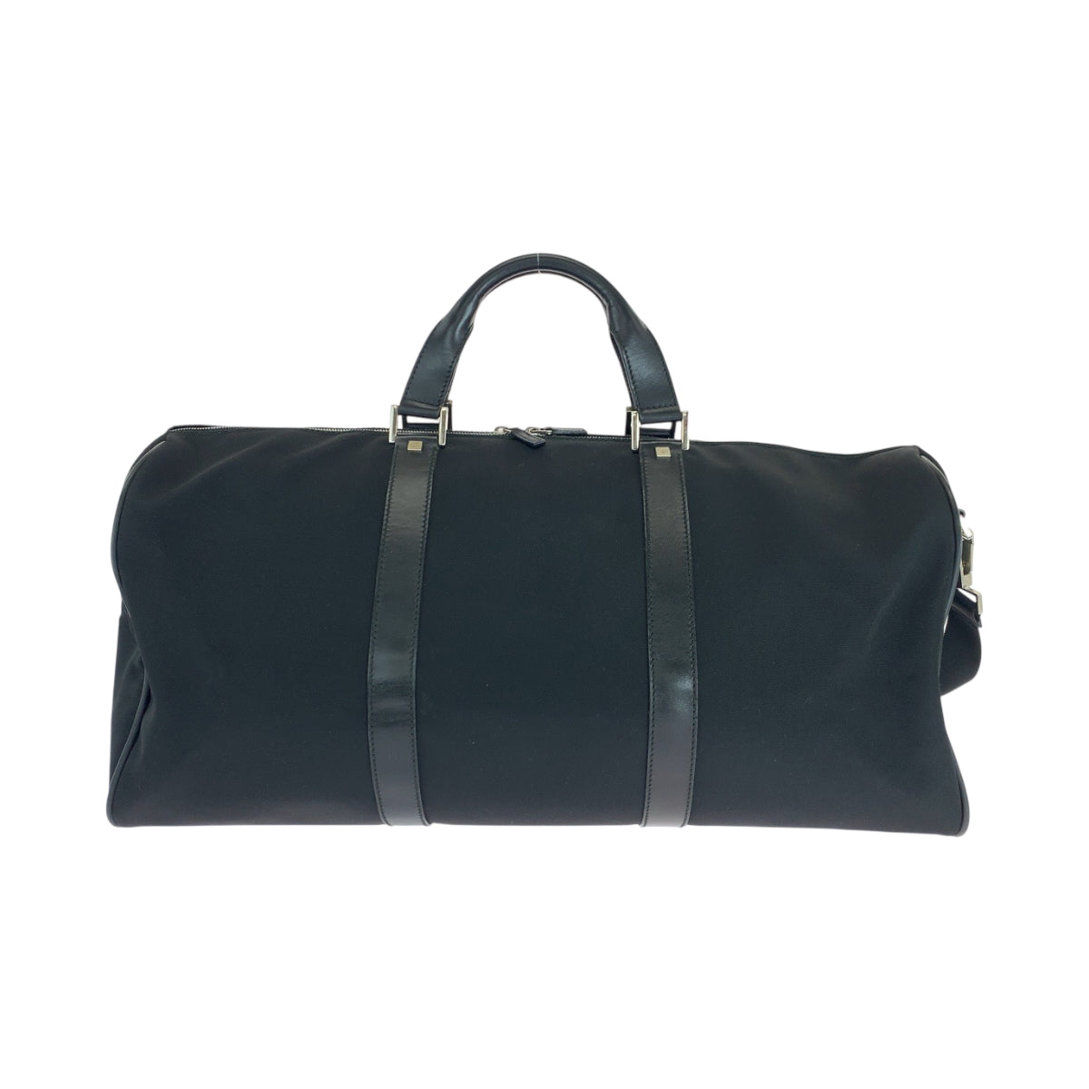GUCCI Boston Duffel bag 012 0399 Nylon Black SilverMetal Shoulder Bag Boston Duffel bag 2way mens