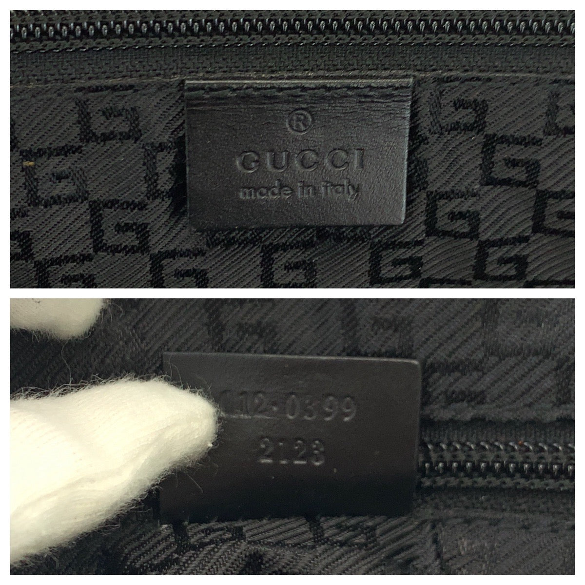 GUCCI Boston Duffel bag 012 0399 Nylon Black SilverMetal Shoulder Bag Boston Duffel bag 2way mens