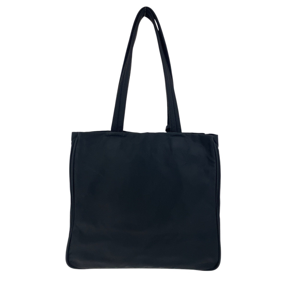 PRADA Tote Bag Nylon, Leather black Tote Bag Shoulder Bag Test Triangle With logo Women