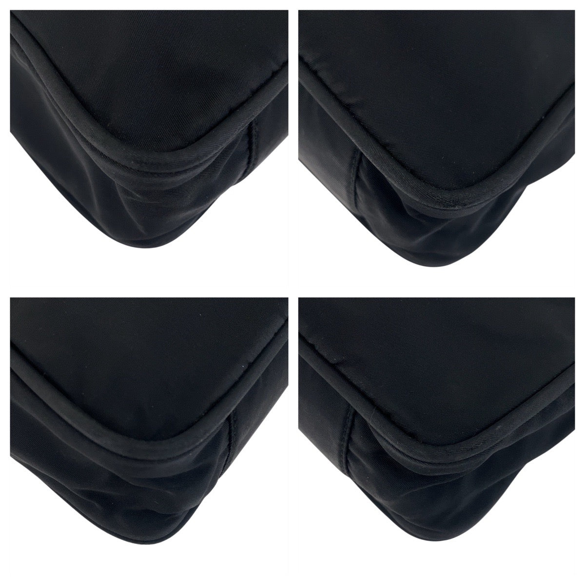 PRADA Tote Bag Nylon, Leather black Tote Bag Shoulder Bag Test Triangle With logo Women