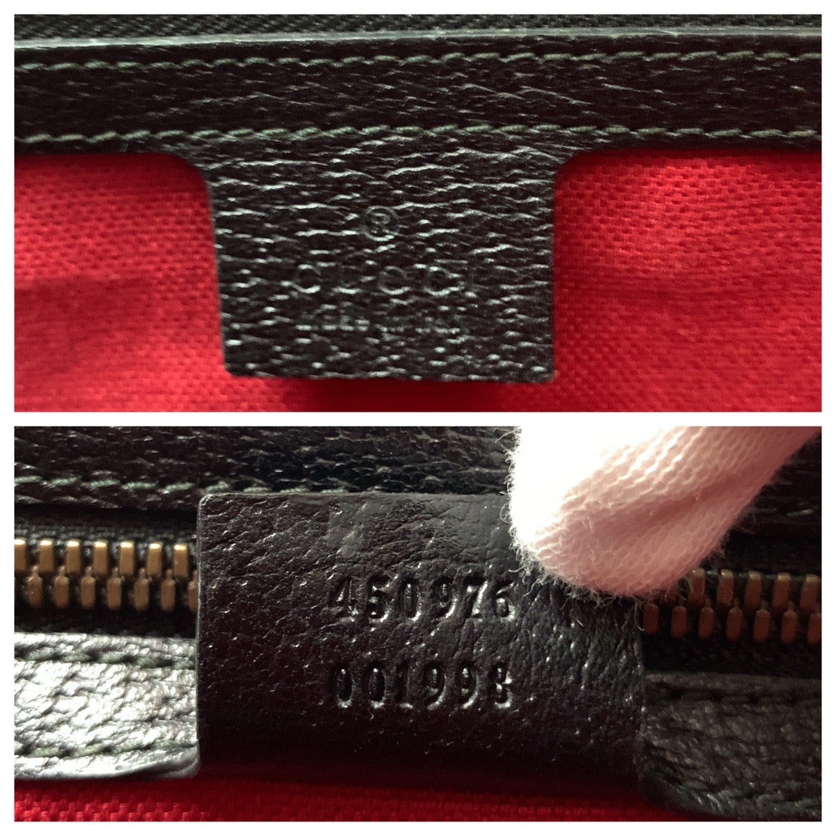 GUCCI Shoulder Bag 450976 leather Black GoldMetal Shoulder Bag Clutch bag 2way Sherry line mens