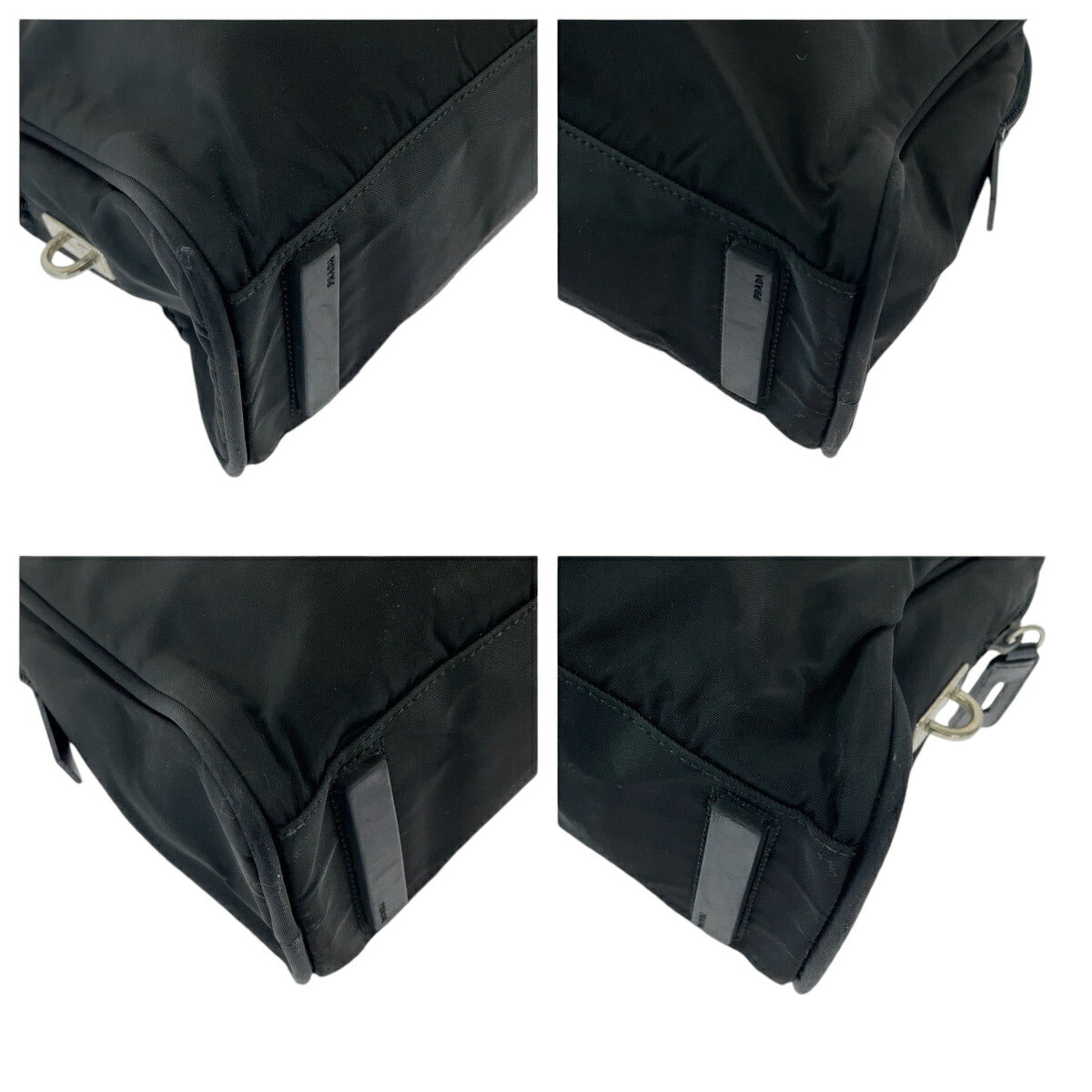 Prada Triangle Logo Plate Nylon 2way Bag