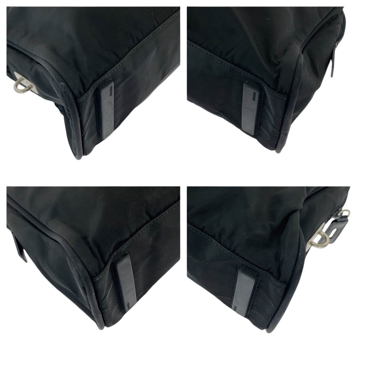 PRADA Handbag Nylon black Handbag Shoulder Bag Triangle With logo Women