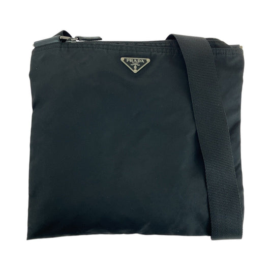 PRADA Shoulder Bag Nylon black Shoulder Bag pochette Test Triangle With logo Women