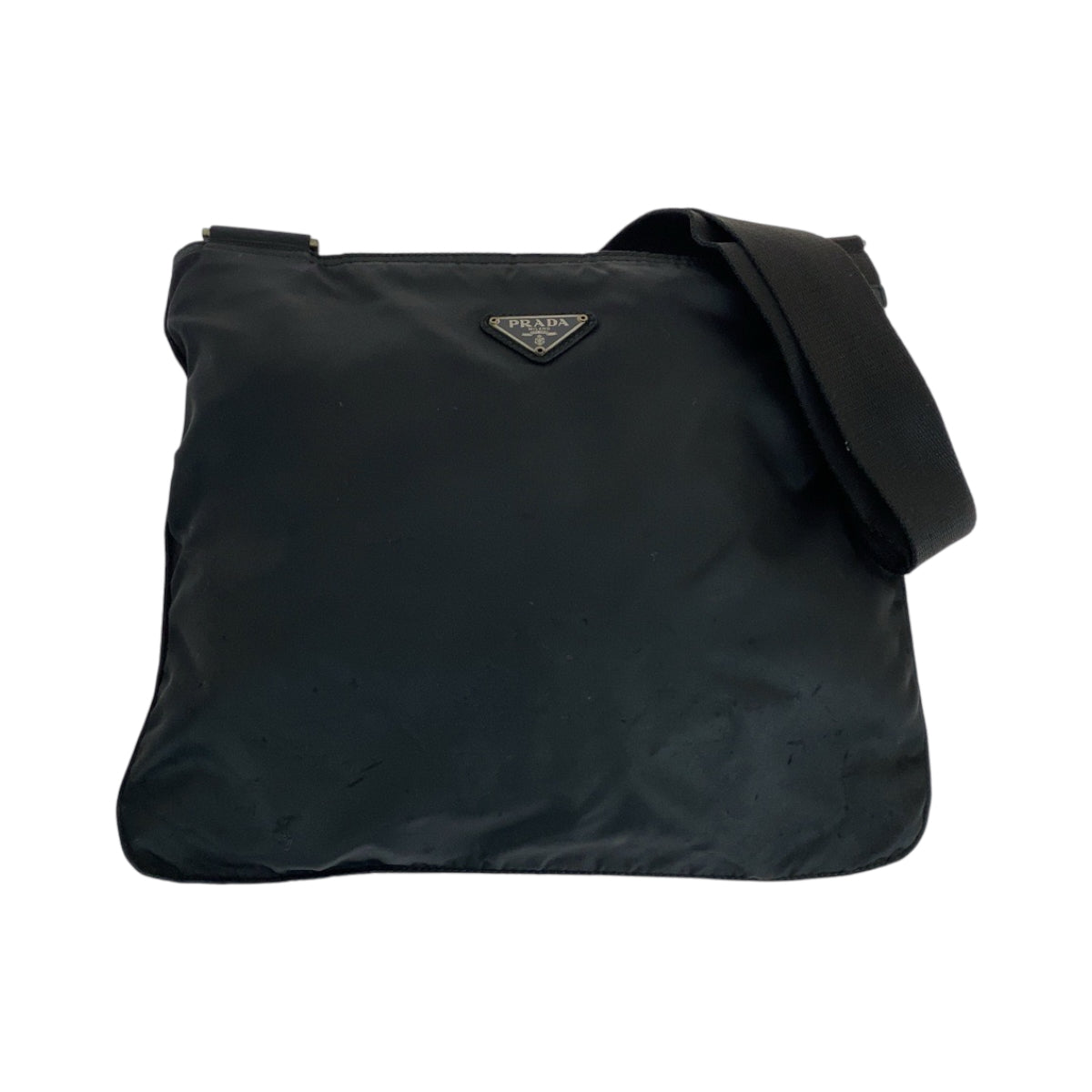 PRADA Shoulder Bag Nylon black Shoulder Bag pochette Test Triangle With logo Women