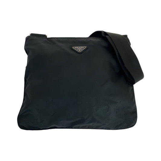 PRADA Shoulder Bag Nylon black Shoulder Bag pochette Test Triangle With logo Women