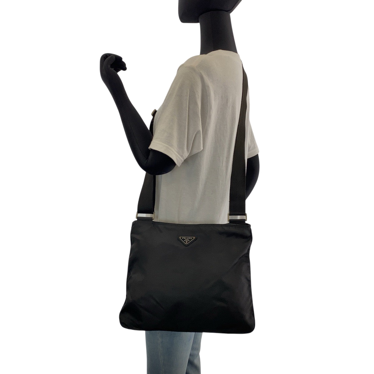 PRADA Shoulder Bag Nylon black Shoulder Bag pochette Test Triangle With logo Women - Style 2
