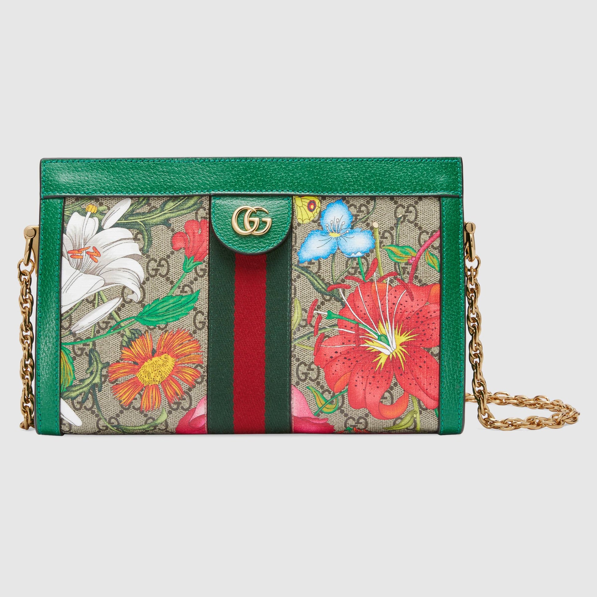 Gucci Monogram Chain Leather Crossbody
